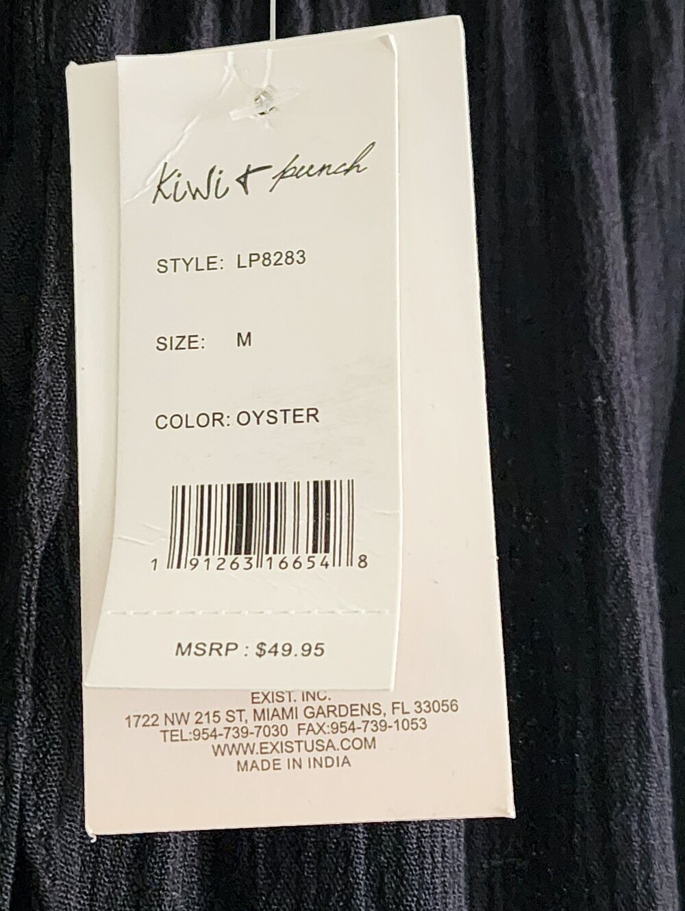 NWT - KIWI + PUNCH | Wide Leg Button-Trim Lounge Pants | Black |Medium - Picture 5 of 7